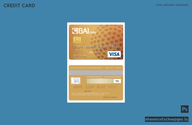 Beispielvorschau der Angola Bai Bank Gold Kreditkarte (Visa)